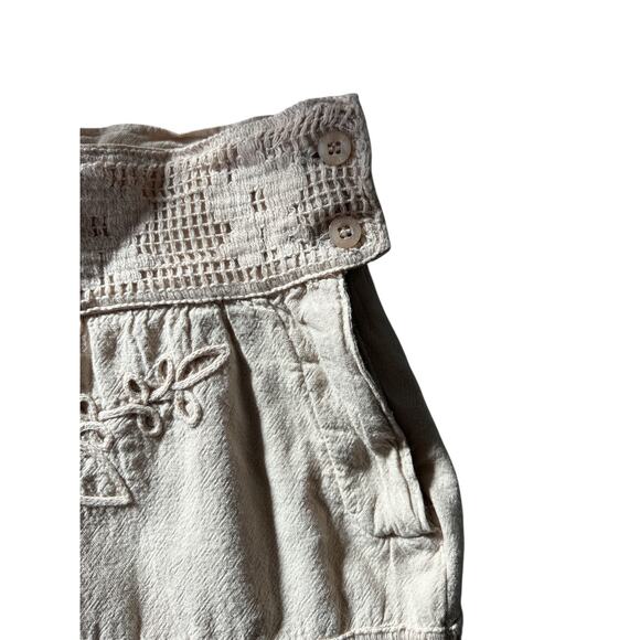 Scully Medium Peruvian Cotton Crocheted Floral Embroidered Frayed Hem Maxi Skirt - Picture 5 of 7